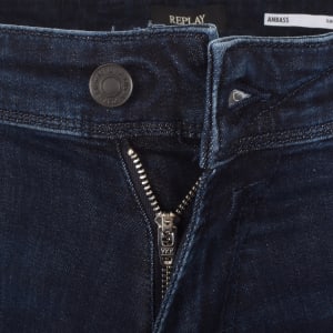 Image number 5 for Replay Anbass Power Stretch Dark Wash Jeans Blue