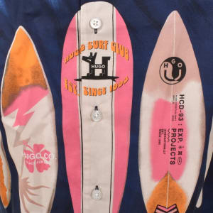 Image number 4 for HUGO Blue Eligino Short Sleeve Shirt Navy