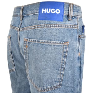 Image number 4 for HUGO Blue Skate Shorts Mid Wash Blue