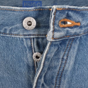 Image number 5 for HUGO Blue Skate Shorts Mid Wash Blue