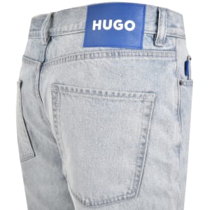 Image number 4 for HUGO Blue Skate Shorts Light Wash Blue