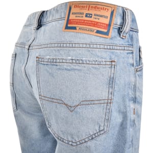 Image number 4 for Diesel Fin Denim Shorts Light Wash Blue
