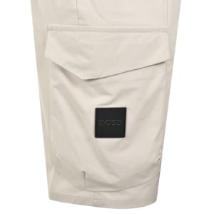 Image number 4 for BOSS Urbanex Tapered Fit Cargo Shorts Beige