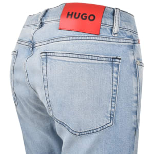 Image number 4 for HUGO 708 Slim Fit Jeans Light Wash Blue