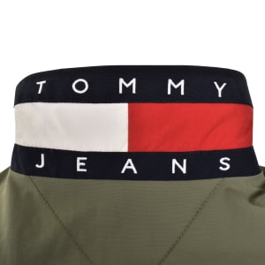 Image number 5 for Tommy Jeans DNA Collar Jacket Green