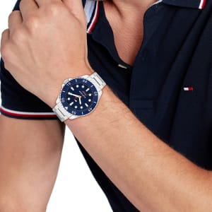 Image number 4 for Tommy Hilfiger Oceanic Diver Watch Silver