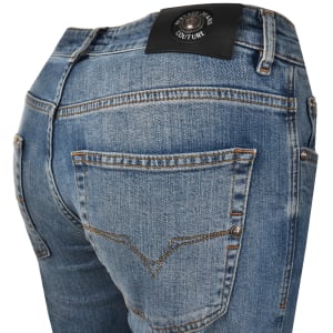 Image number 4 for Versace Jeans Couture Dundee Narrow Jeans Blue