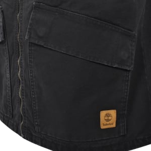 Image number 4 for Timberland Washed Canvas Gilet Black