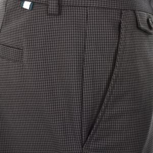 Image number 4 for Ted Baker Micro Houndstooth Slim Trousers Grey