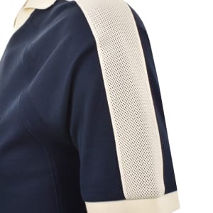 Image number 4 for Lacoste Mesh Panel Polo T Shirt Navy