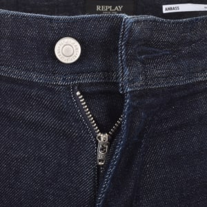 Image number 5 for Replay Anbass Slim Fit Dark Wash Jeans Blue
