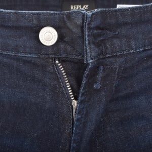 Image number 5 for Replay Grover Straight Jeans Dark Wash Navy