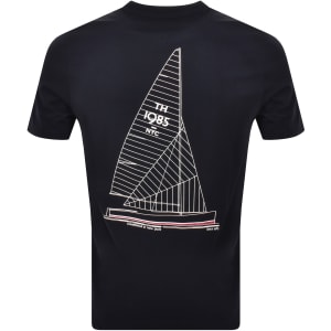 Image number 5 for Tommy Hilfiger Outline Sailing T Shirt Navy