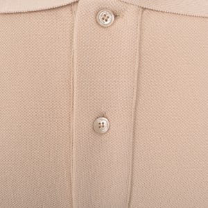 Image number 4 for Maison Kitsune Fox Head Polo T Shirt Beige