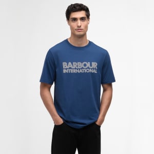 Image number 4 for Barbour International Graphic T Shirt Blue