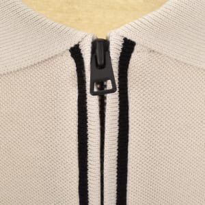 Image number 4 for Barbour International Marshall Zip Polo Beige