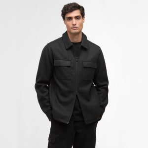 Image number 6 for Barbour International Walken Overshirt Charcoal