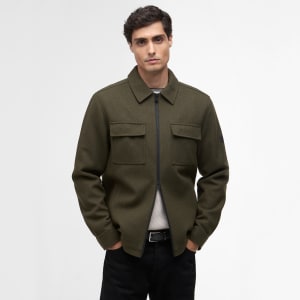 Image number 6 for Barbour International Walken Overshirt Green