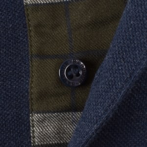 Image number 4 for Barbour Tartan Pique Polo T Shirt Blue