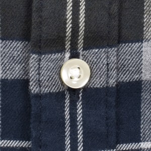 Image number 4 for Barbour Rasay Tailored Tartan Shirt Navy