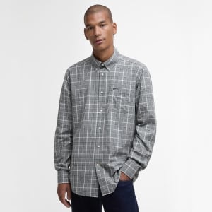 Image number 5 for Barbour Bramham Checked Tailored Shirt Grey
