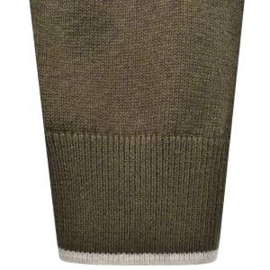 Image number 5 for Barbour Fenhill Knitted Polo Mid Olive Green