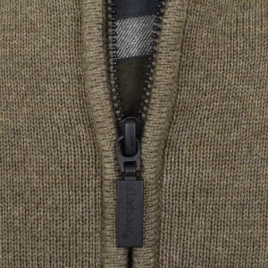 Image number 4 for Barbour Avoch Half Zip Knitted Jumper Green