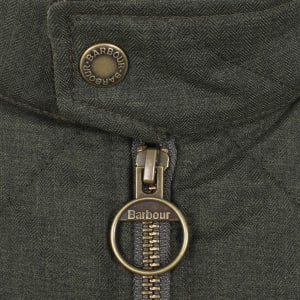 Image number 4 for Barbour City Harrington Quilted Jacket Green