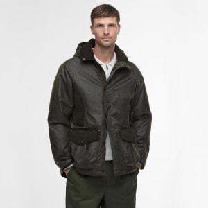 Image number 6 for Barbour Beaufort Wax Jacket Green