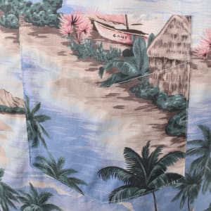 Image number 4 for Gant Island Print Short Sleeve Shirt Blue