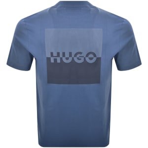 Image number 5 for HUGO Dusplito T Shirt Medium Blue