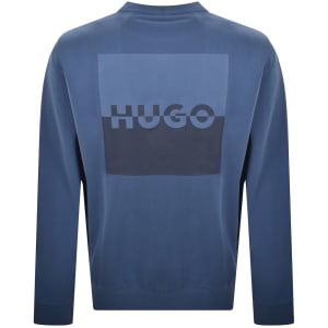 Image number 5 for HUGO Dusplited Sweatshirt Medium Blue