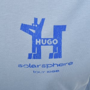Image number 4 for HUGO Blue Nedix T Shirt Light Blue