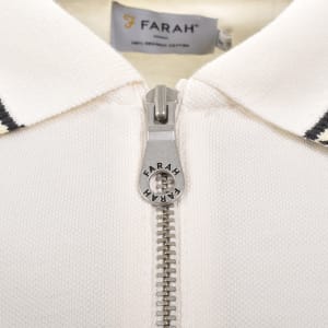 Image number 4 for Farah Netton Short Sleeved Polo T Shirt Ecru