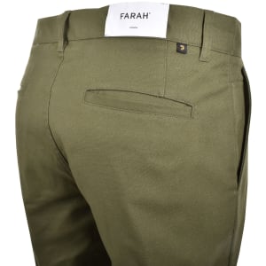 Image number 4 for Farah Norwood Hopsack Trousers Green