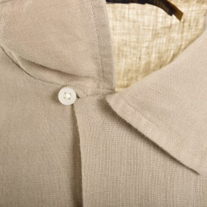 Image number 4 for Ralph Lauren Linen Short Sleeve Shirt Beige