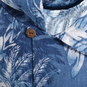 Image number 4 for Ralph Lauren Linen Short Sleeve Shirt Blue