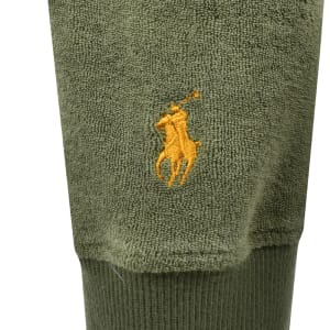 Image number 4 for Ralph Lauren Towelling Hoodie Tree Green