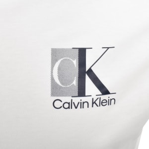 Image number 4 for Calvin Klein Abstract Logo T Shirt White