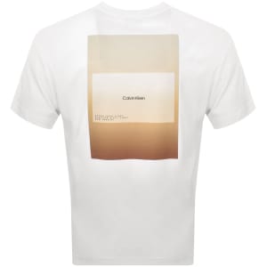Image number 5 for Calvin Klein Overlay Print T Shirt White