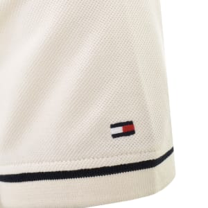 Image number 4 for Tommy Hilfiger Open Collar Polo T Shirt Cream