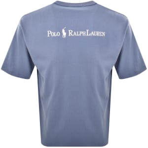 Image number 5 for Ralph Lauren Logo Crew Neck T Shirt Blue
