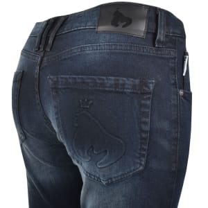 Image number 5 for Money Ape Embossed Dark Wash Jeans Blue