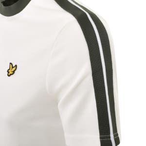 Image number 4 for Lyle And Scott Contrast Taped T Shirt Off White