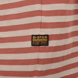 Image number 4 for G-Star Nifious Striped T Shirt Beige