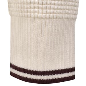 Image number 4 for Fred Perry Waffle Stitch Knit Jumper Ecru