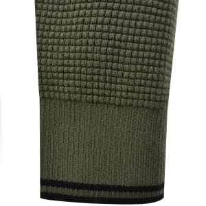 Image number 4 for Fred Perry Waffle Stitch Knit Jumper Green