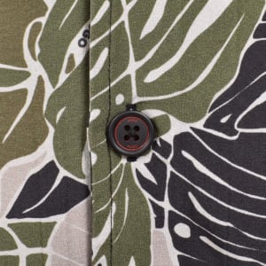 Image number 4 for HUGO Relaxed Short Sleeve Beach Shirt Green