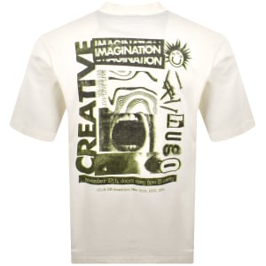 Image number 5 for HUGO Blue Nylix T Shirt Cream