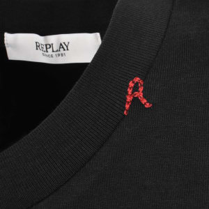 Image number 4 for Replay Logo T Shirt Black
